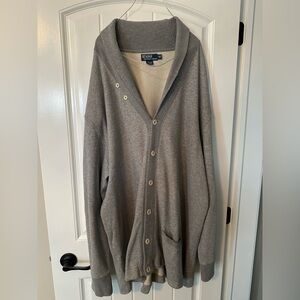 MENS POLO BIG AND TALL CARDIGAN SWEATSHIRT WITH BUTTONS